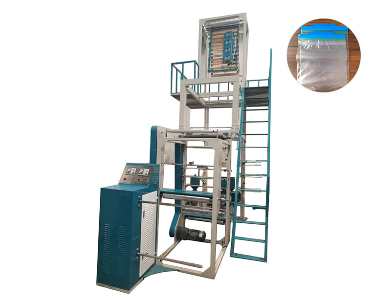 Degradable material self sealing bag blowing machine